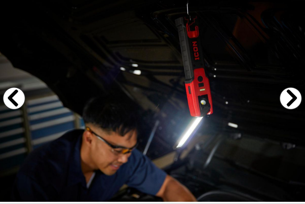 ICON 1000 Lumen Dual-Sided Rechargeable Slim Bar Light with UV Inspection